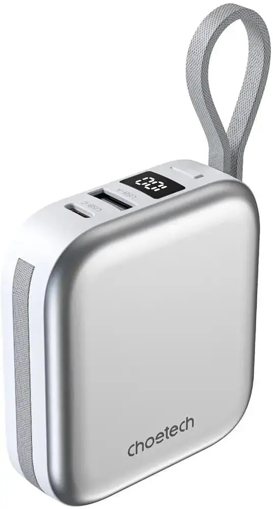 Павербанк Choetech Magnetic Wireless Gray 10 000 mAh / 22.5 Вт (B697C-WHSL) - фото 2