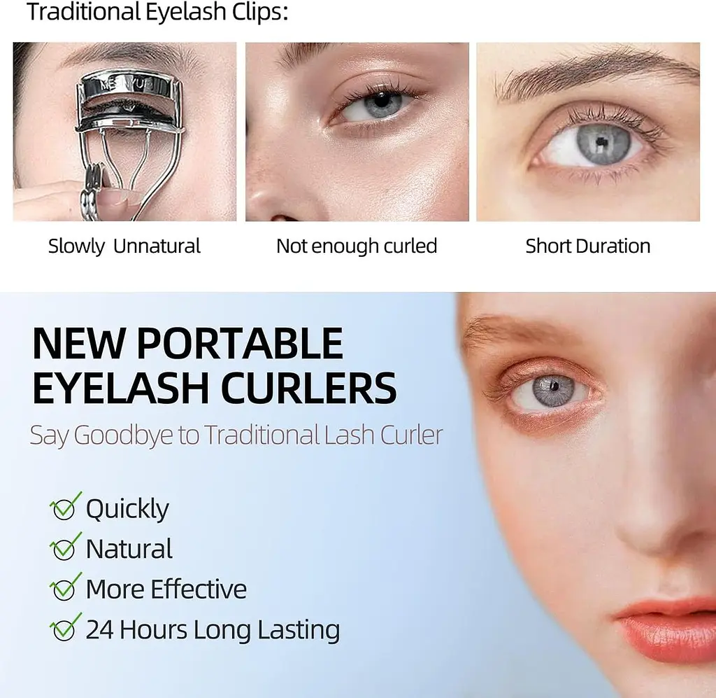 Бігуді для вій з підігрівом, бігуді для вій з підігрівом, портативний бігуді для вій з перезаряджається 24 години, довговічного - фото 8