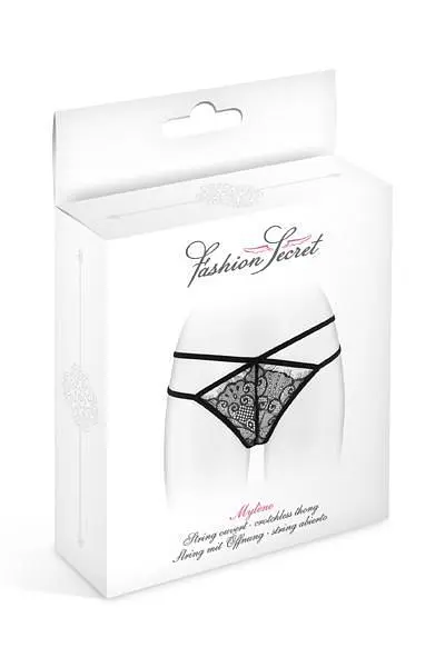 Трусики-стрінги Fashion Secret MYLENE Black з подвійною лінією стегна Fashion Secret SO2254 94658 - фото 2