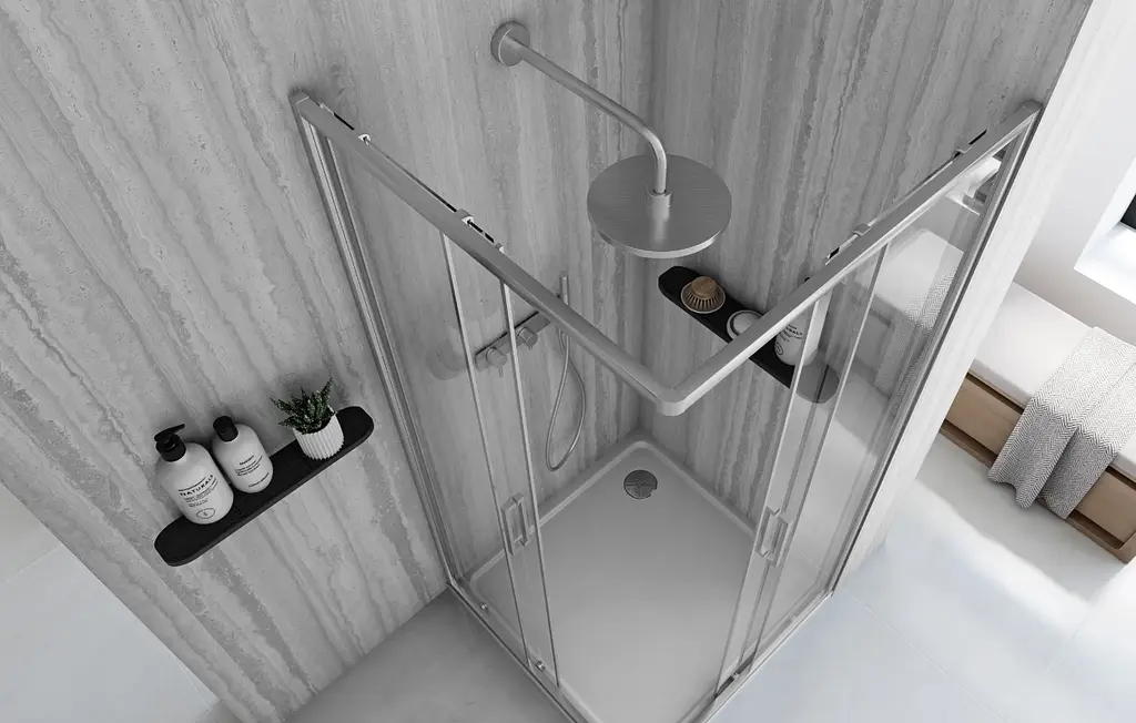 Душова кабіна Rea City 90x90 nickel brush REA-K6496 - фото 4