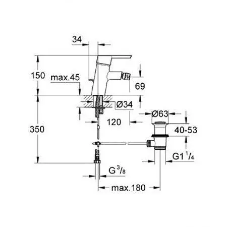 Змішувач для біде Grohe Feel 32558000, Хром - фото 2