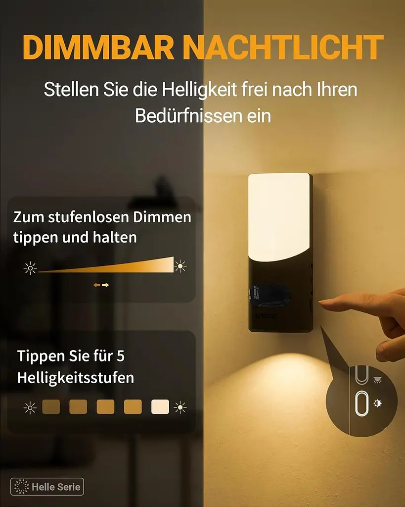 Lyridz Нічник із датчиком руху 2 шт. Теплий білий - фото 3