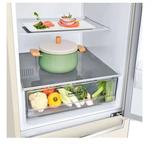 Холодильник LG GC-B459SECL бежевый - фото 8