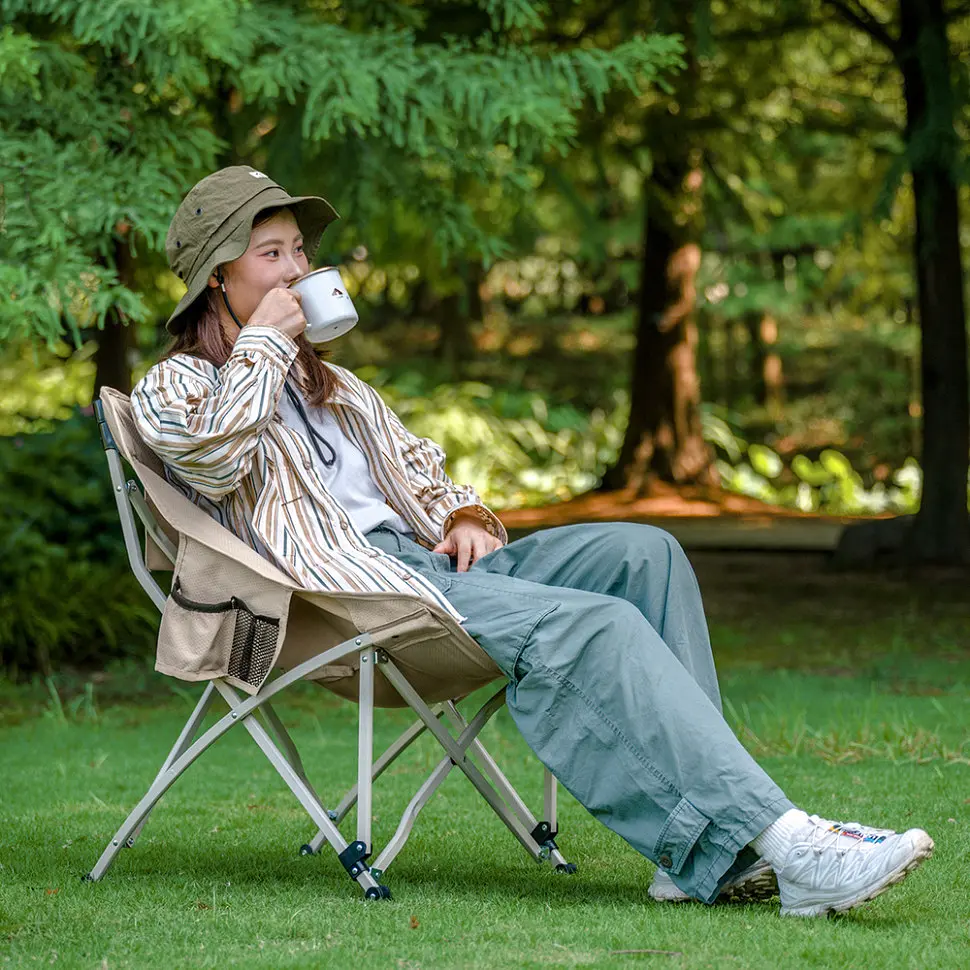 Стілець складаний Naturehike Stellaluna T04 CNK2550JJ022, вуглецева сталь, чорний - фото 6