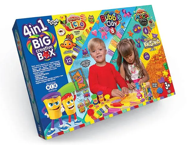 Набір для творчості «Тісто для ліплення 4 в 1 BIG CREATIVE BOX», російською мовою