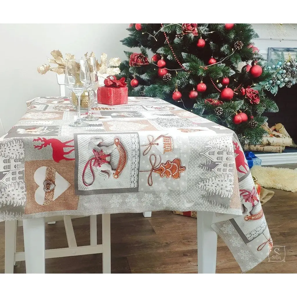 Скатерть Ecotton 11470-1 Лапландия рогожка 220х150 см (24207) - фото 2