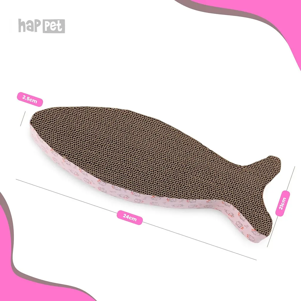 Happet Картонна кігтеточка "BANZAI"+Котяча м'ята, 24x21x2,5 см (DK08) - фото 2