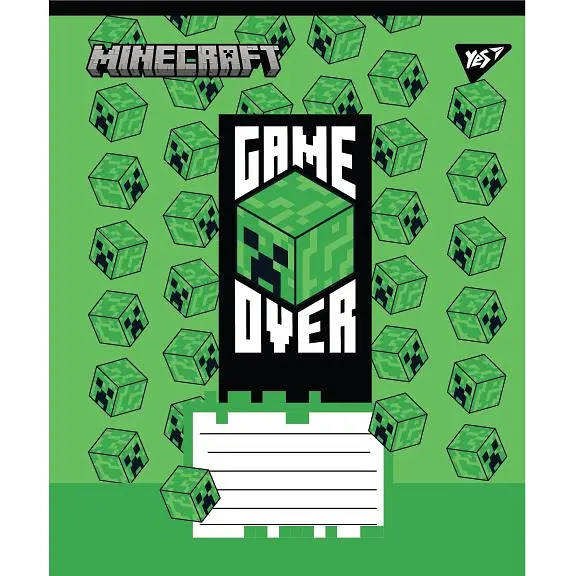 Набор тетрадей Yes Minecraft Walls A5 в клетку 12 листов 25 шт. (767563) - фото 2