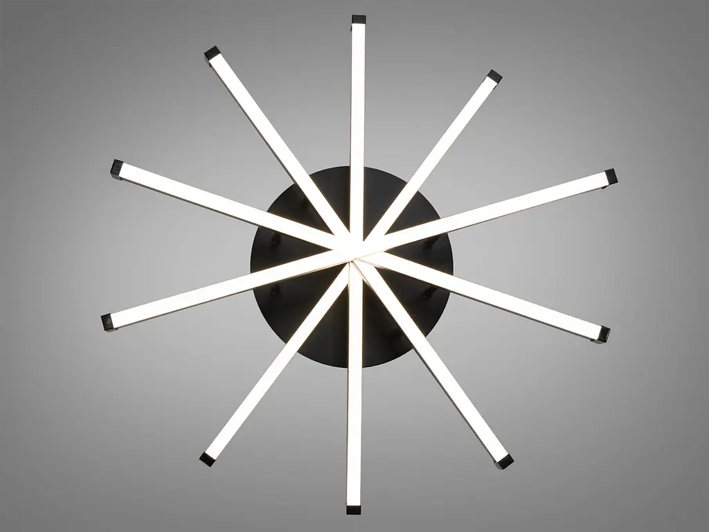 Потолочная LED люстра Romin Romin черная 70W 5 модулей - фото 3