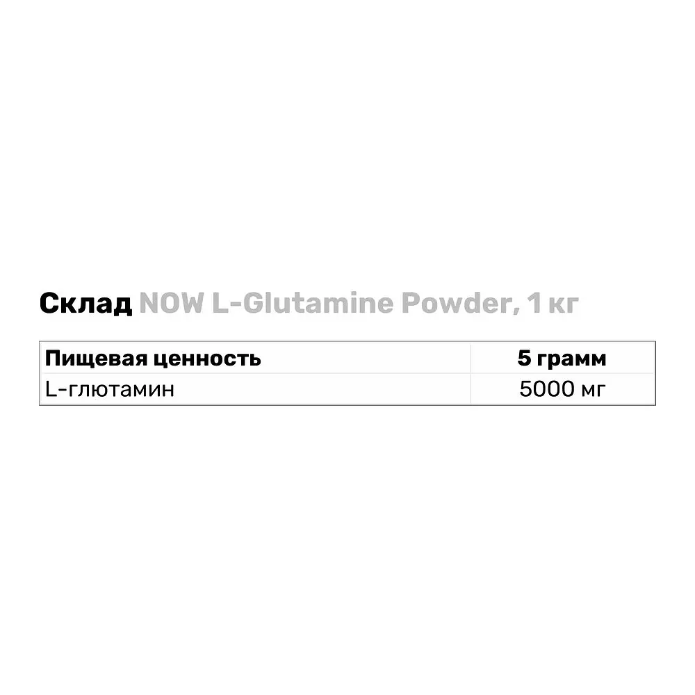 Аминокислота Now Sports L-Glutamine Powder 1 кг - фото 3