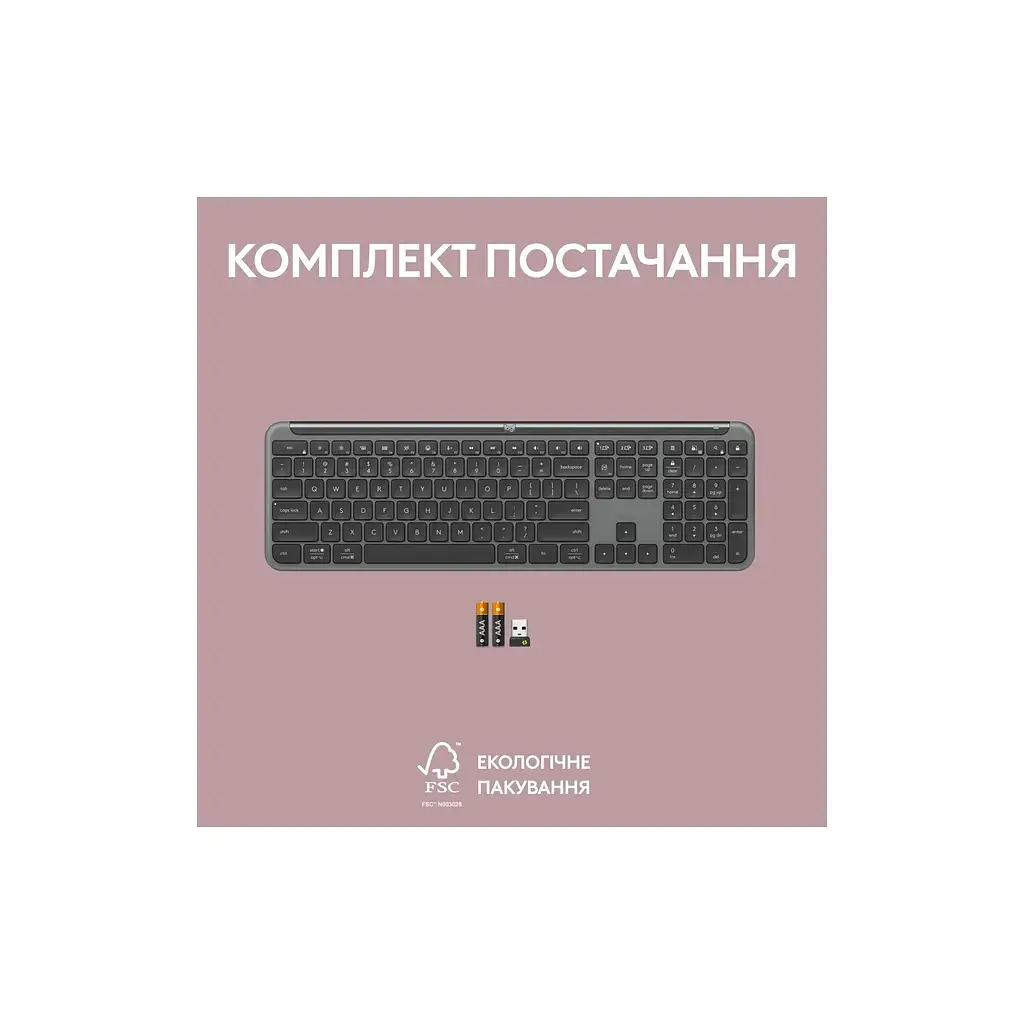 Клавіатура Logitech K950 Bluetooth/Wireless UA Graphite (920-012465) - фото 10