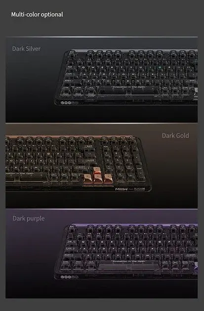 Беспроводная клавиатура Xiaomi Miiw Customized Mechanical Keyboard BlackIO98 Dark Silver (3262407) - фото 7