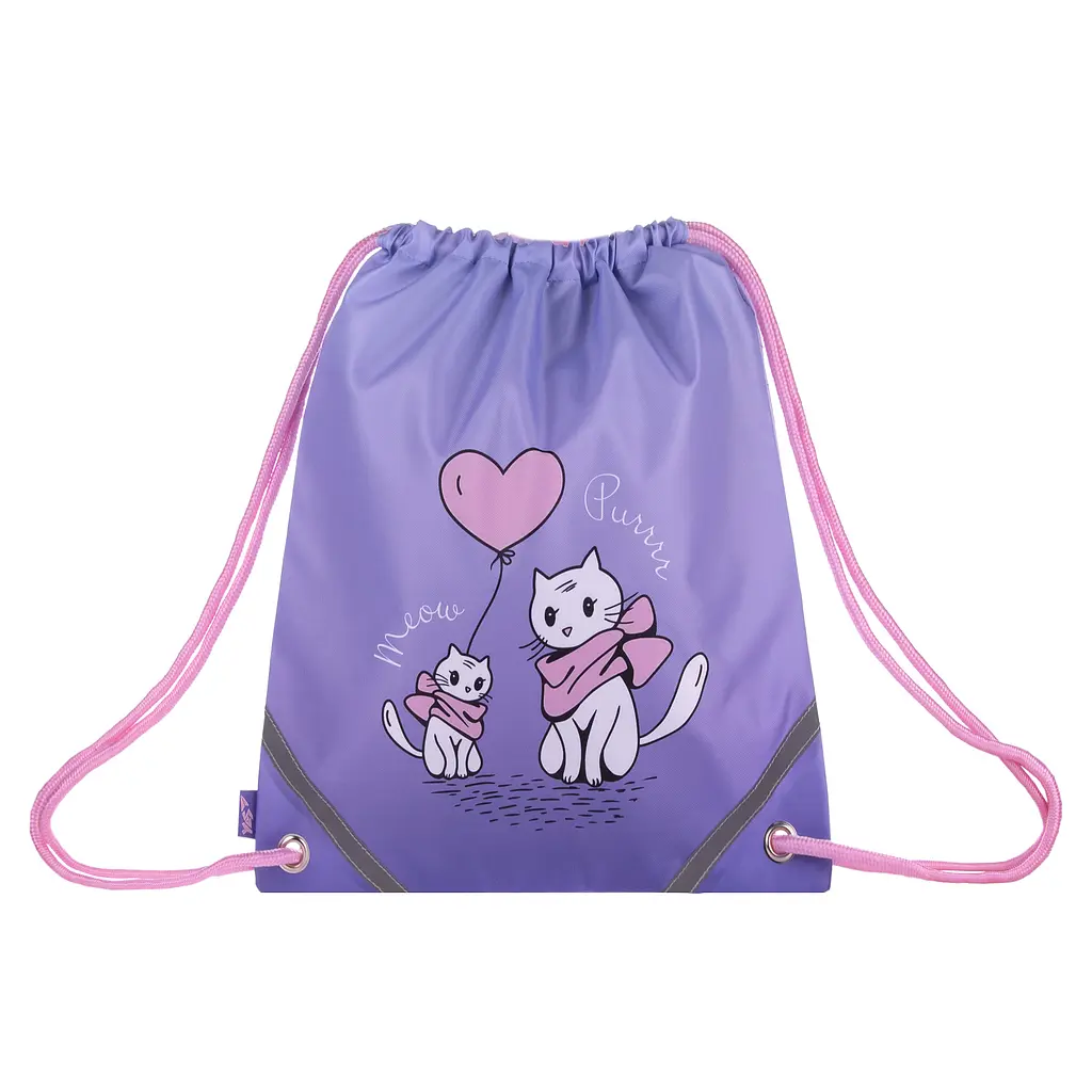 Сумка для взуття YES SB-10 Purr-Meow 40х35 см Бузковий (550079) - фото 2