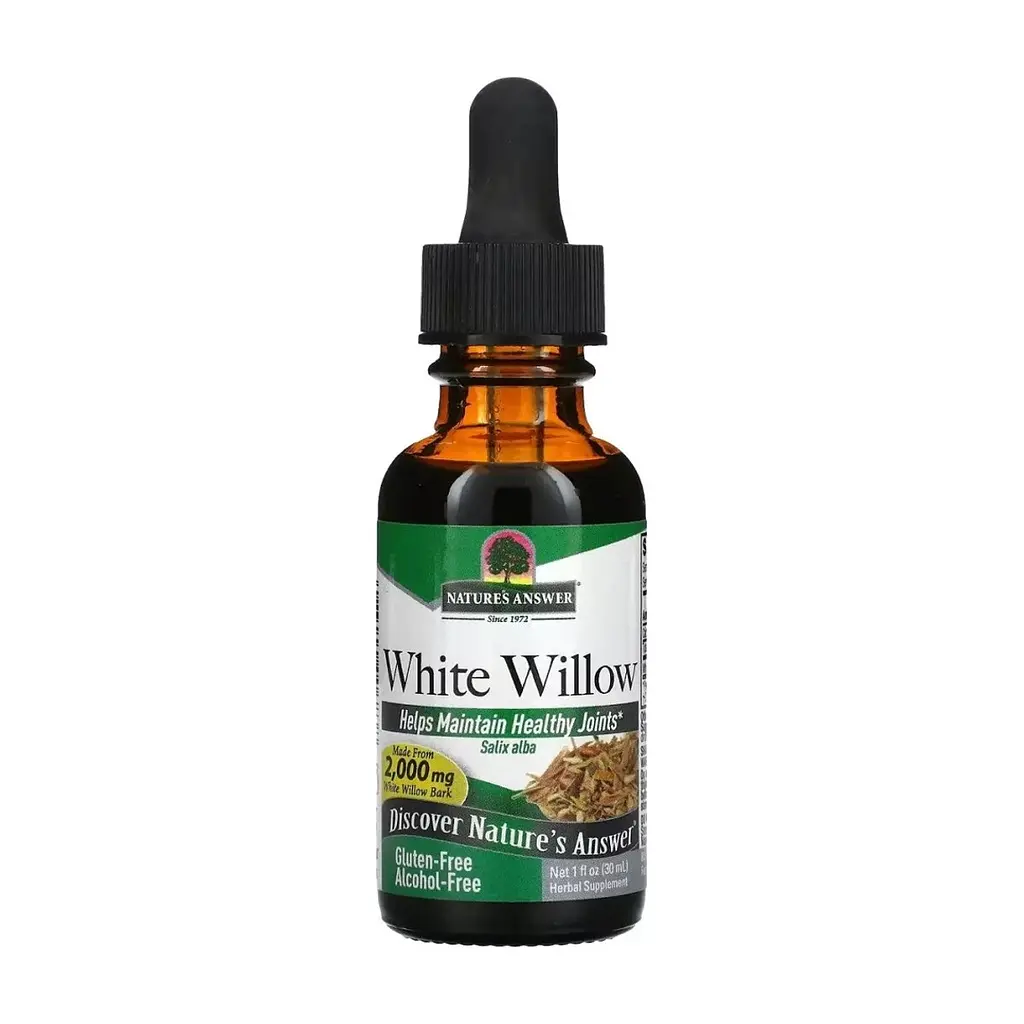 Трави Nature's Answer Екстракт Білої верби без спирту, 2000 мг, Chamomile Extract, 30 мл (NTA-00683)
