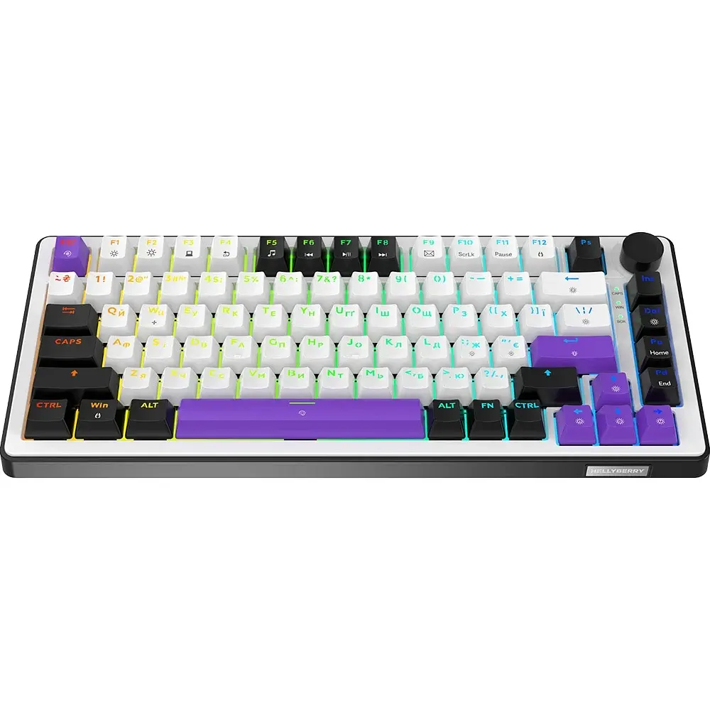 Клавіатура USB HATOR Hellyberry HK75 White/Violet UA - фото 2
