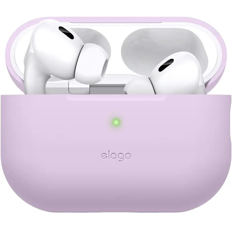 Чохол Elago Silicone Basic Case with Nylon Lanyard Lavender для AirPods Pro 2nd Gen лавандовий (EAPP2SC-BA+ROSTR-LV) - фото 2