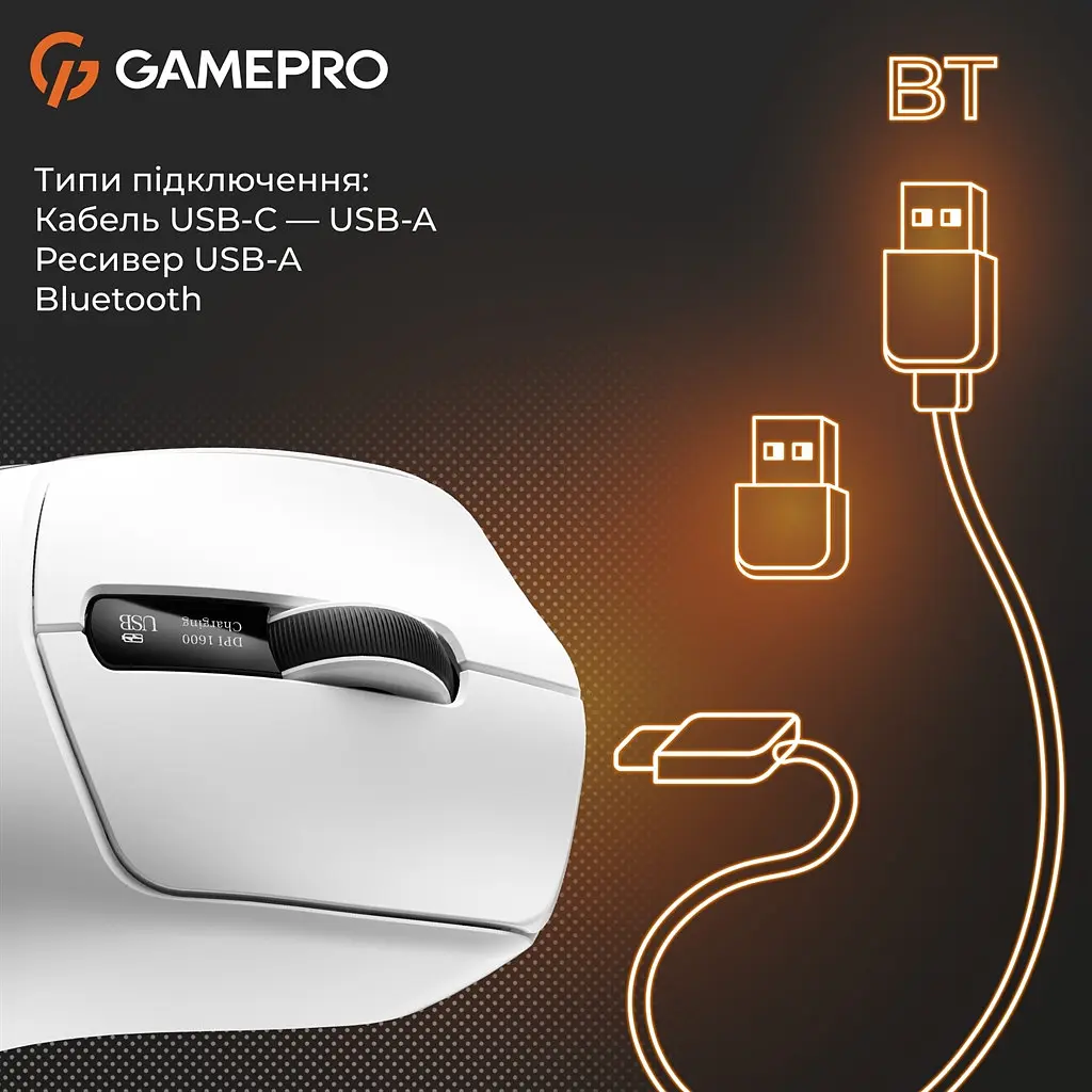 Миша бездротова GamePro Genesis Ranker Білий (GM012W) - фото 6