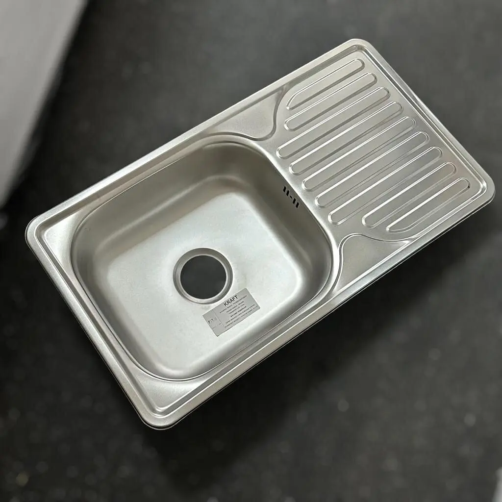Мийка кухонна Kraft 7642 D Decor з сушаркою 760x420x180x0,8 мм Нержавіюча сталь 30412 - фото 3