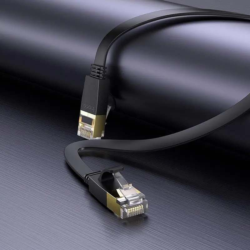 Кабель HOCO General pure copper flat network cable US07 (10M, 1Gbps) - фото 3