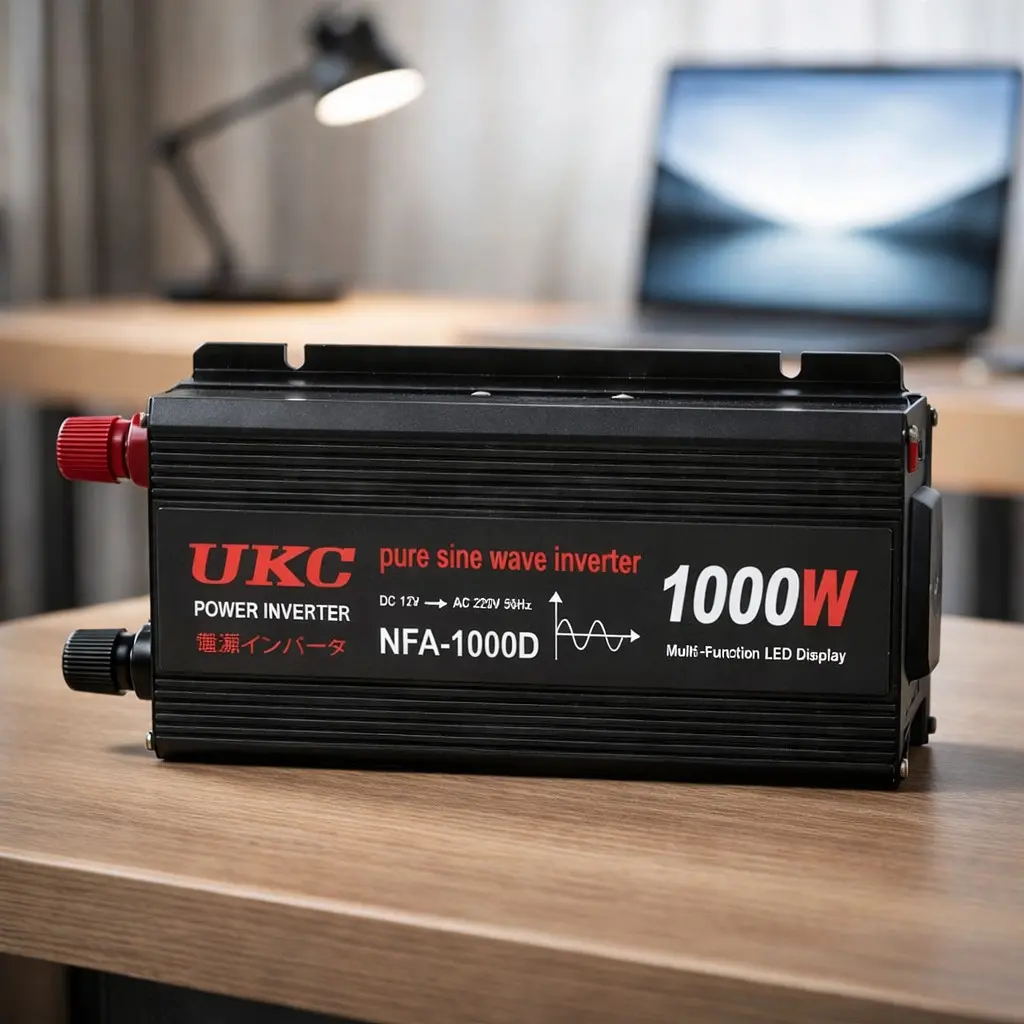 Перетворювач напруги 12 V-220 V UKC 1000 Вт з чистою синусоїдою / автомобільний інвертор 12 в 220 В з цифровим дисплеєм та USB виходом - фото 3