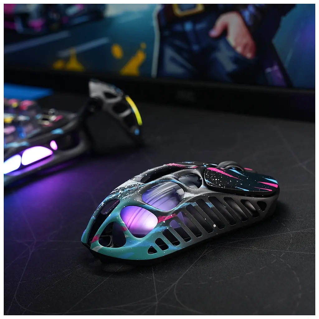 Мишка GravaStar Mercury X Pro 8K RGB Wireless/Bluetooth/USB Neon Graffiti (GS_X_PRO_CG_BLK) - фото 3
