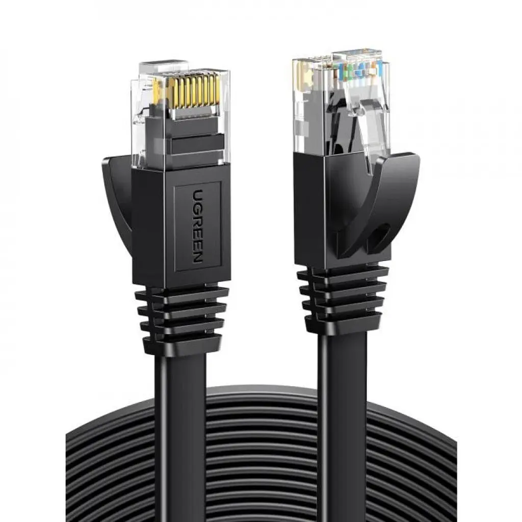 Патч-корд Ugreen NW102 Cat 6 U/UTP flat Black 1 м (50173) - фото 2