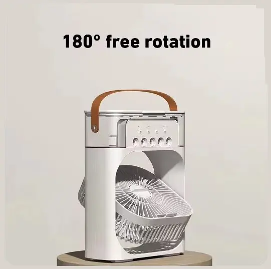 Настільний вентилятор з функцією зволожувача Air Cooler Fan Міні вентилятор - кондиціонер з відділенням для льоду - фото 6