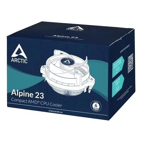 Кулер для процесора Alpine 23, алюміній, 1x90 мм, для AMD AMx/FMx (ACALP00035A) Arctic teh0027913 - фото 4