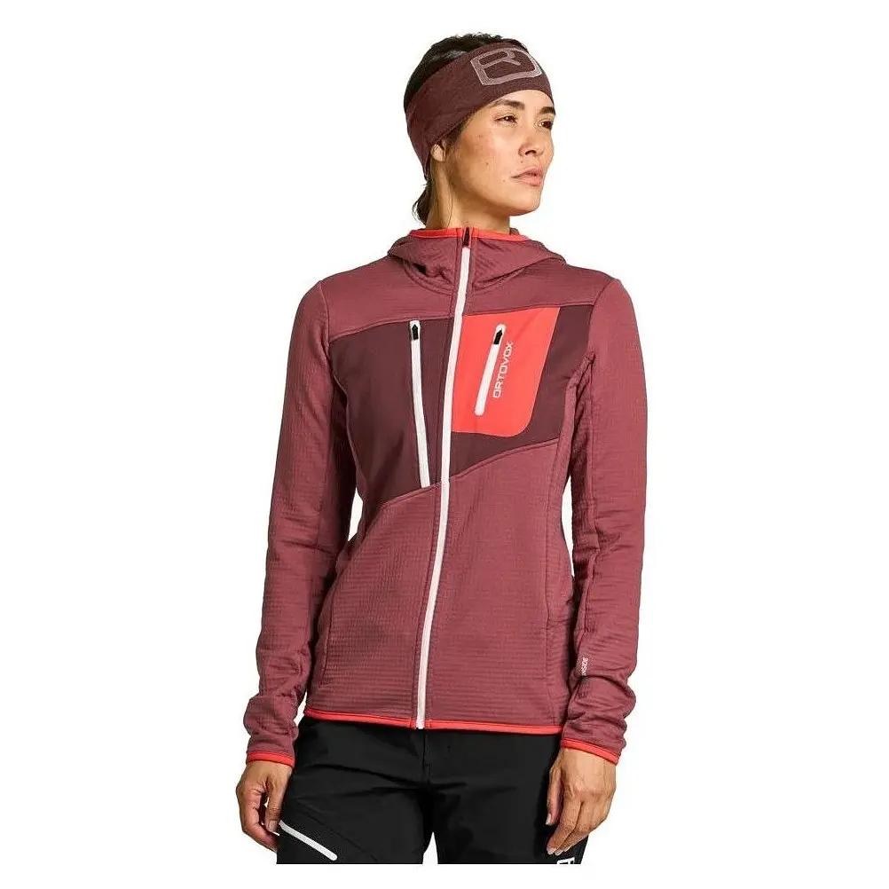Флісова кофта Ortovox Fleece Grid Hoody W Burgundy S (1054-025.001.1152) - фото 3