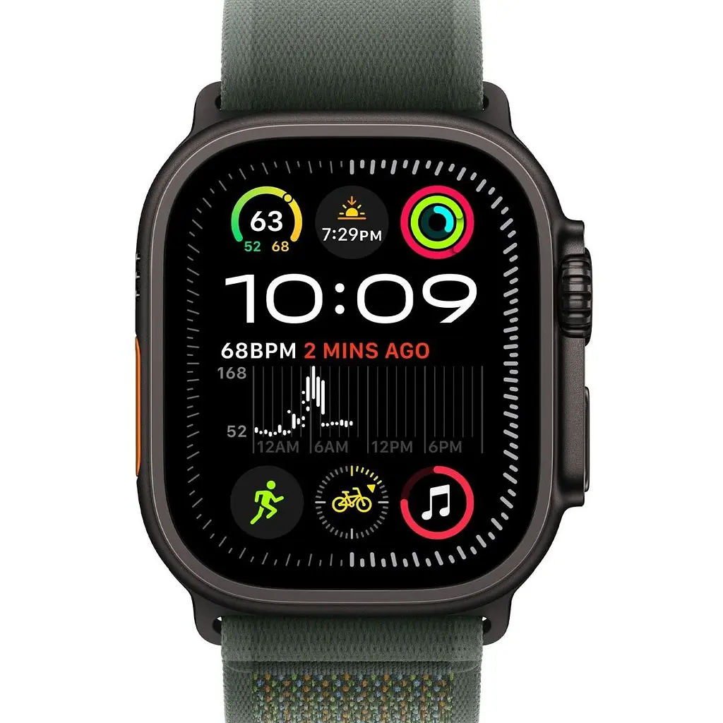 Смарт-часы Apple Watch Ultra 2 49 mm Black Titanium Case with Green Trail Loop M/L [MYTJ3+MYQ43] [114889] - фото 2