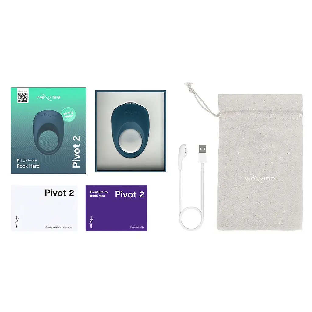Ерекційне смарт-віброкільце We-Vibe Pivot 2 Slate - фото 11