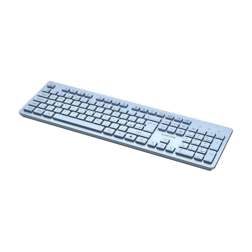 Клавіатура Canyon HKB-W01 Silent Wireless UA Blue (CNS-HKBW01BL) - фото 2