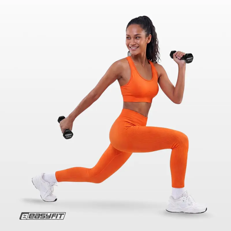 Гантель для фітнесу 0.5 кг EasyFit із вініловим покриттям чорна - фото 7