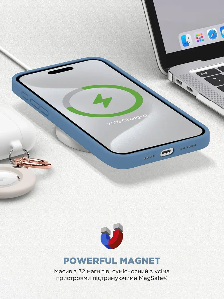 Чехол ArmorStandart ICON2 MagSafe для Apple iPhone 15 Pro Winter Blue - фото 9