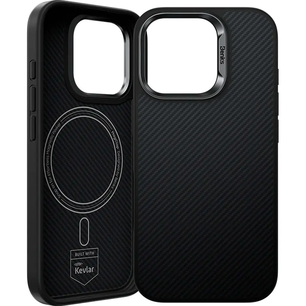 Чохол Benks ArmorPro Kevlar Case 600D MagSafe для Apple iPhone 16 Pro Max Black (6948005905002) [135011] - фото 2