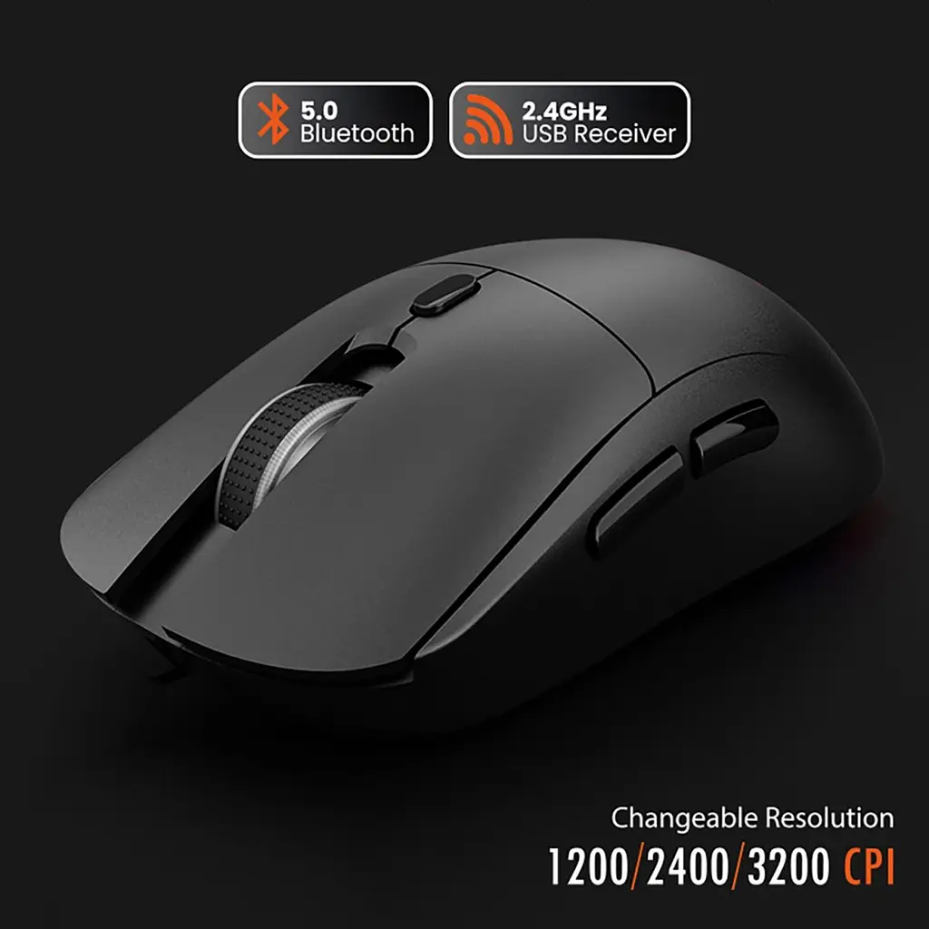 Комп'ютерна мишка Media-Tech MT1124 бездротова Bluetooth+2.4G 3200dpi. 5кн. Silent чорна (MT1124) - фото 3