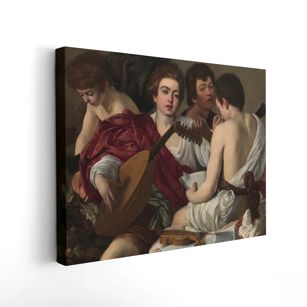 Інтер'єрна картина Музики (Концерт), Караваджо, Caravaggio, репродукція картини, 60×80 см (id7010) - фото 2