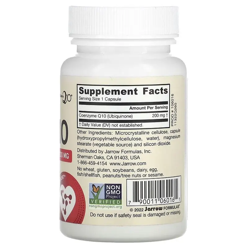 Убіхінон Jarrow Formulas Co-Q10 200 mg, 60 вегакапсул для підтримки серцево-судинної системи - фото 2