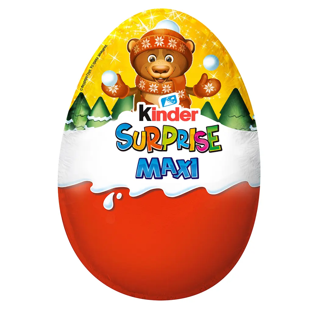 Уцінка. Яйце Kinder Maxi Surprise Новорічне 100 г - фото 5