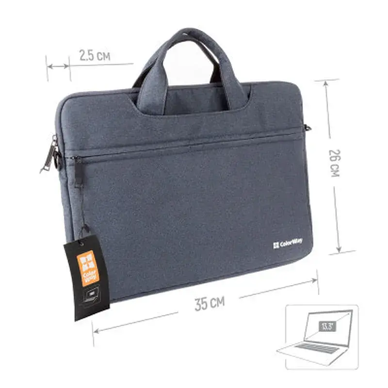 Сумка для ноутбука ColorWay 13.3" Casual Navy (CW-LBC133-NV) - фото 5