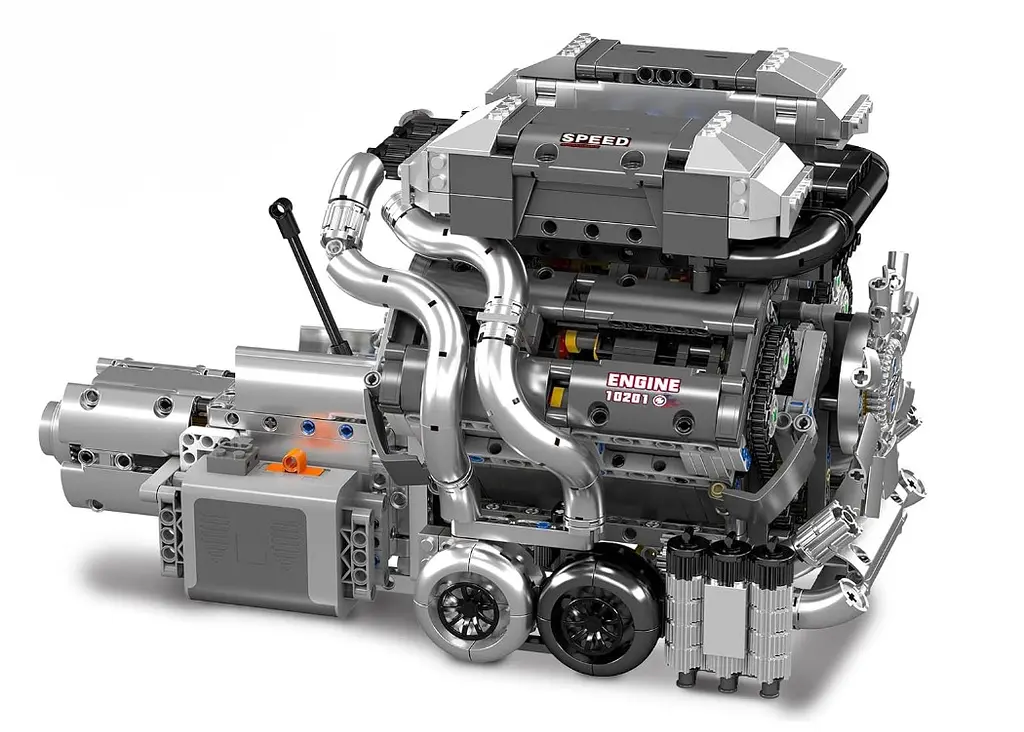 Конструктор двигун Mould King Bugatti W16 Engine моторизований для дітей та дорослих 2024 деталей - фото 2