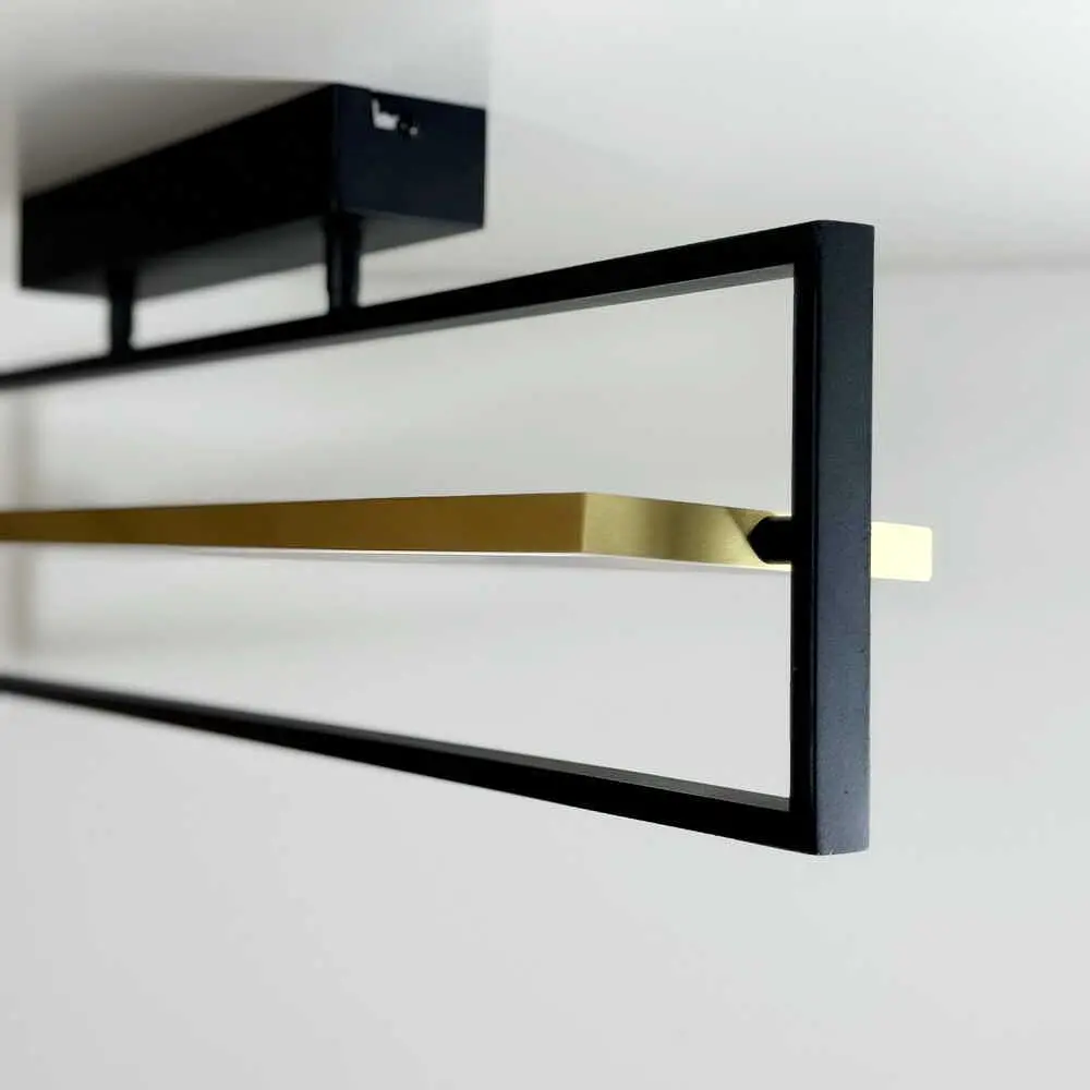 Світильник LED smart PRADA+пульт 60W 3000-5000K IP20 прямокутник чорно-золотий Violux ( 220725 ) - фото 4