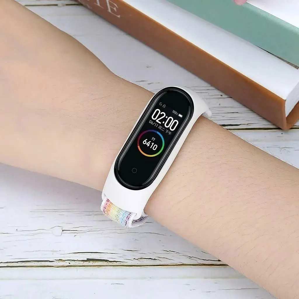 Ремешок BeCover Nylon Style для Xiaomi Mi Smart Band 7 Rainbow (707668) - фото 2