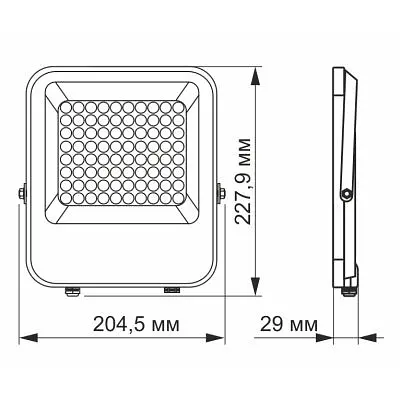 Прожектор Videx LED PREMIUM VIDEX F2 50W 5000K (VL-F2-505G) - фото 2