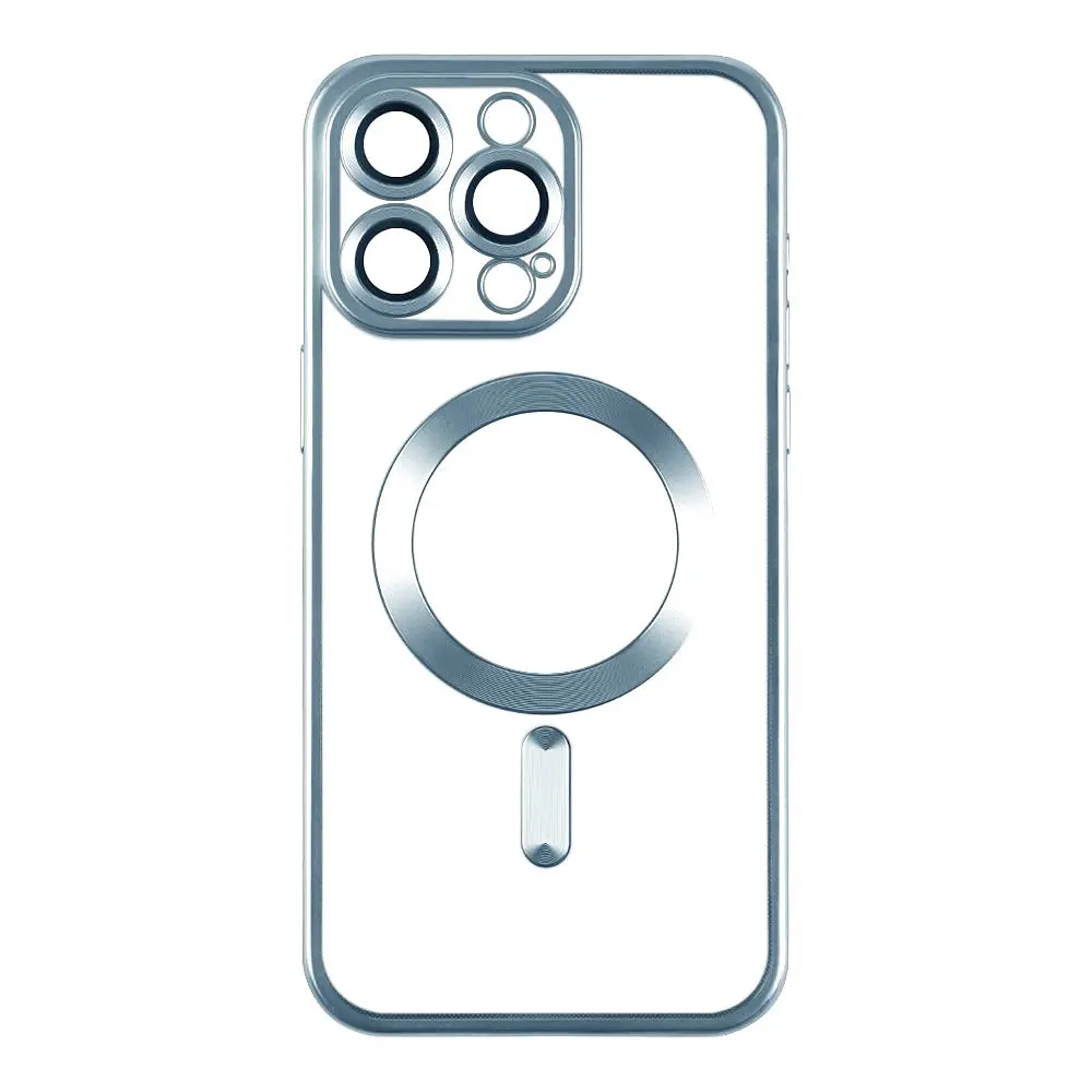Чохол Metallic Chrome Full Camera Magsafe iPhone 14 Pro Silver - фото 2
