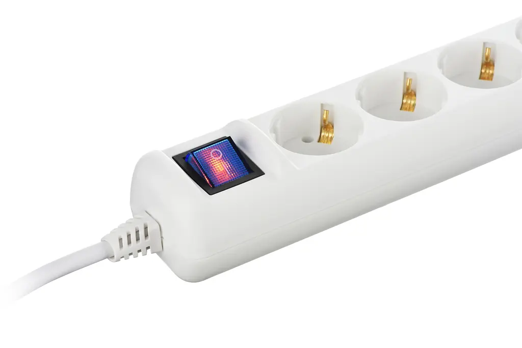 Подовжувач мережевий 5 розеток 3 метри 2E Power Extension 5 Type F 3m 16 A White - фото 5