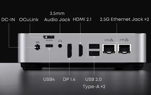 Неттоп Chuwi AuBox 8745, Silver, Ryzen 7 8745HS (8x3.8-4.9 GHz), 16Gb Windows 11 Pro, кріплення VESA у комплекті (CWI603) - фото 5