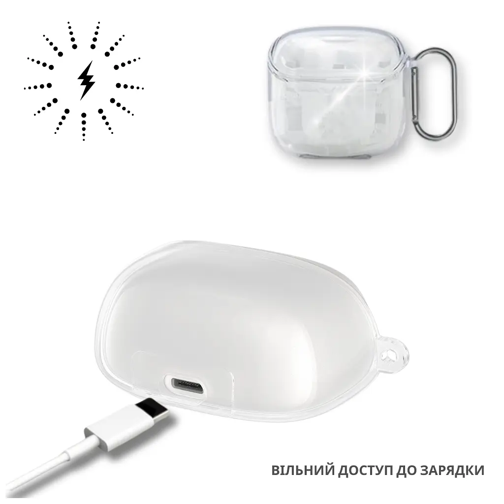 Чохол для навушників BeCover для JBL Tune Flex 2 Transparent (714829) - фото 4