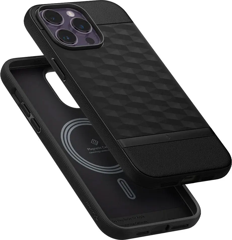 Чохол Caseology Parallax Mag для Apple iPhone 14 Pro Max Matte Black [ACS04858] [78631] - фото 4