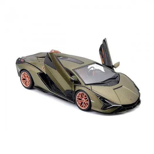 Автомодель - Lamborghini SIÁN Fkp 37 (в ассортименте зеленый металлик, красный металлик, 1:24), в ассортименте - фото 4